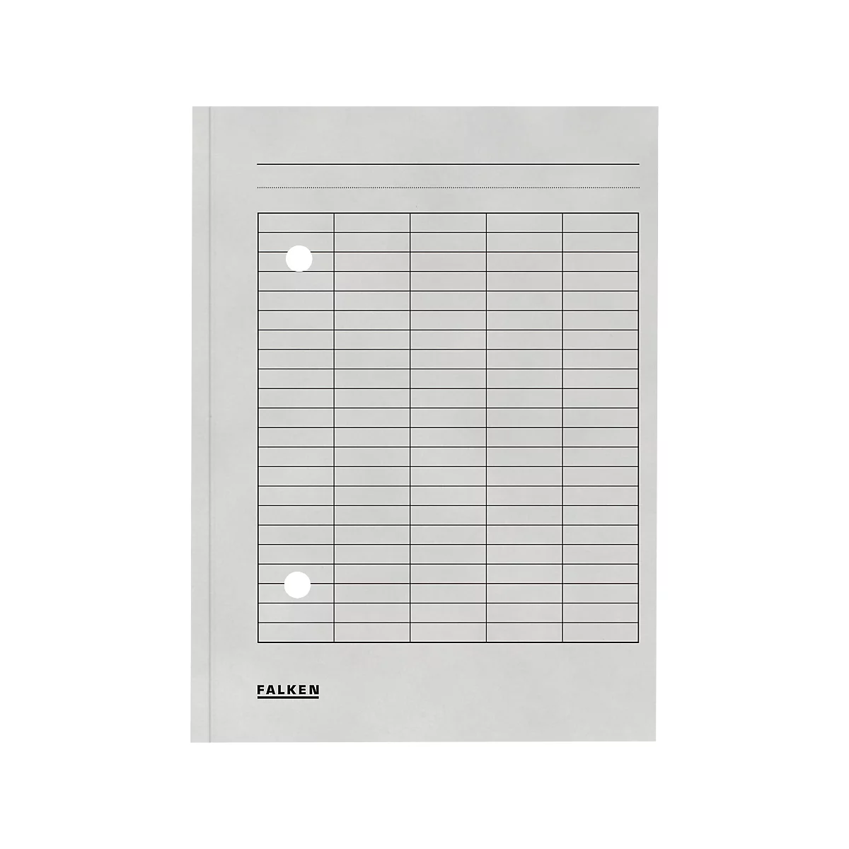 Dokumentenmappe FALKEN, DIN A4, 2-seitiger Gitterdruck, B 231 x H 318 mm, Karton, grau