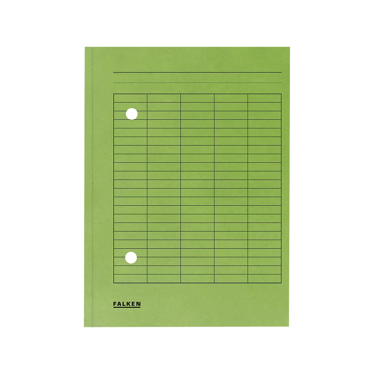 Dokumentenmappe FALKEN, DIN A4, 2-seitiger Gitterdruck, B 231 x H 318 mm, Karton, grün