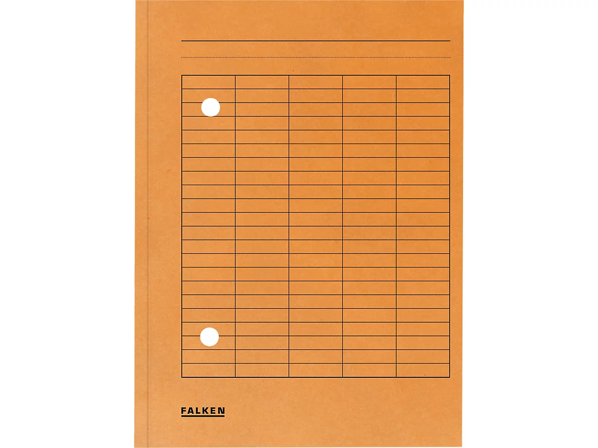 Dokumentenmappe FALKEN, DIN A4, 2-seitiger Gitterdruck, B 231 x H 318 mm, Karton, orange
