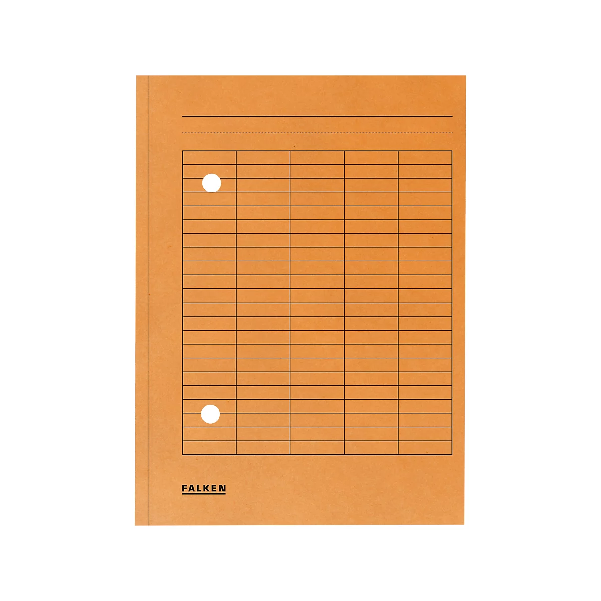 Dokumentenmappe FALKEN, DIN A4, 2-seitiger Gitterdruck, B 231 x H 318 mm, Karton, orange