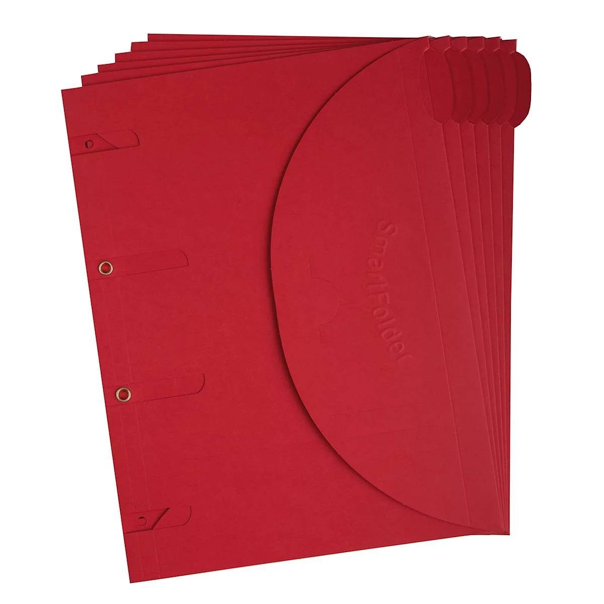 Dokumentenmappe TARIFOLD Smartfolder, Format A4, für bis zu 80 Blatt, Karton, rot, 6 Stück
