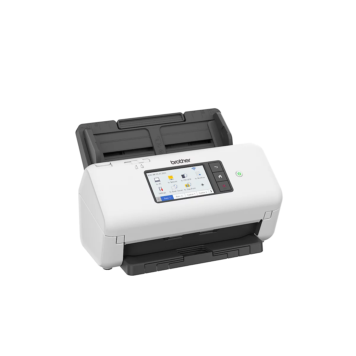 Dokumentenscanner Brother ADS-4700W, Schwarzweiß/Farbe, 40 Seiten/min & 80 Bilder/min, Duplex ADF, Mobilscan, Touchscreen, USB/LAN/WLAN, bis A4