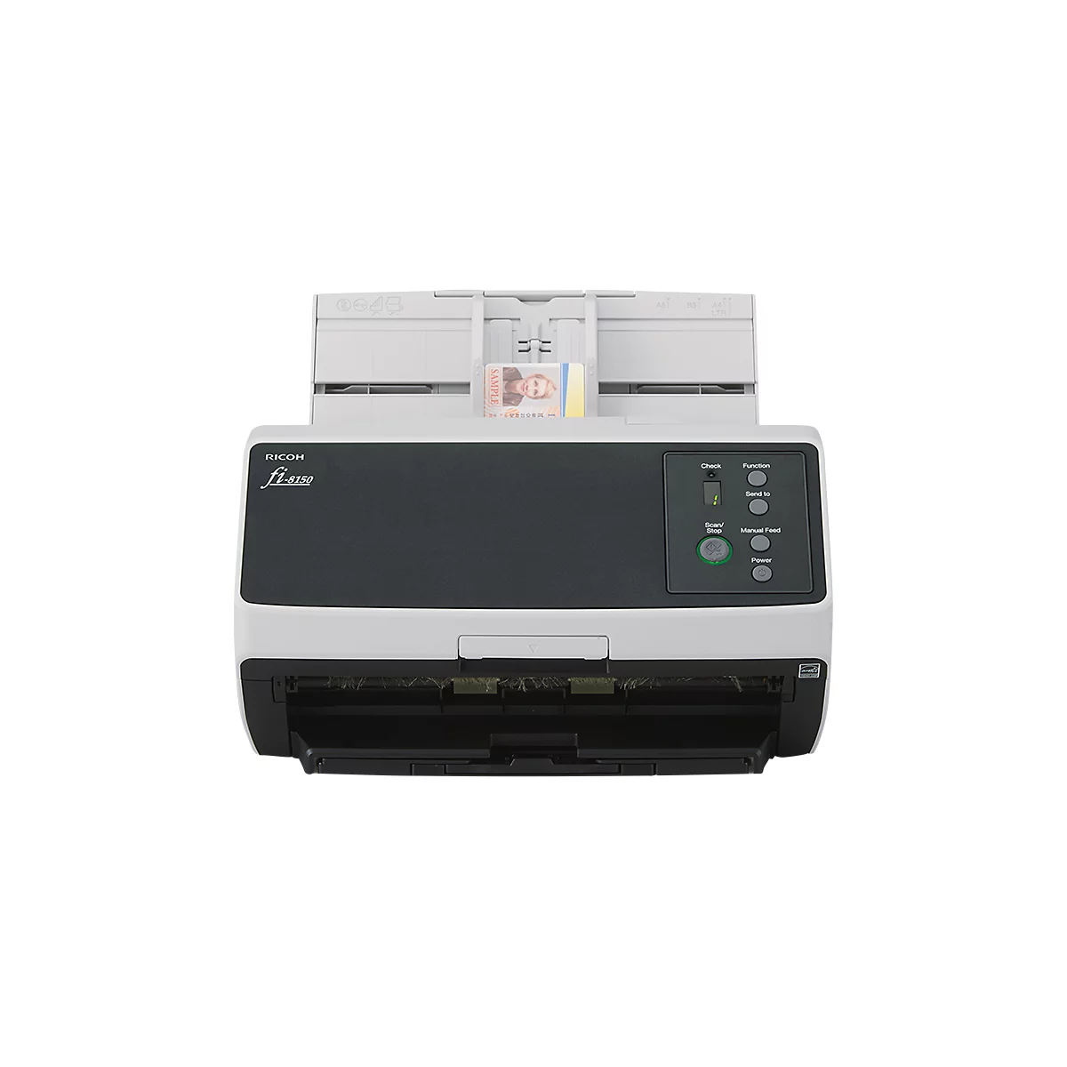 Dokumentenscanner RICOH fi-8150, Schwarzweiß/Farbe, 50 Seiten/min. & 100 Seiten/min., Duplex, USB/LAN, bis A4