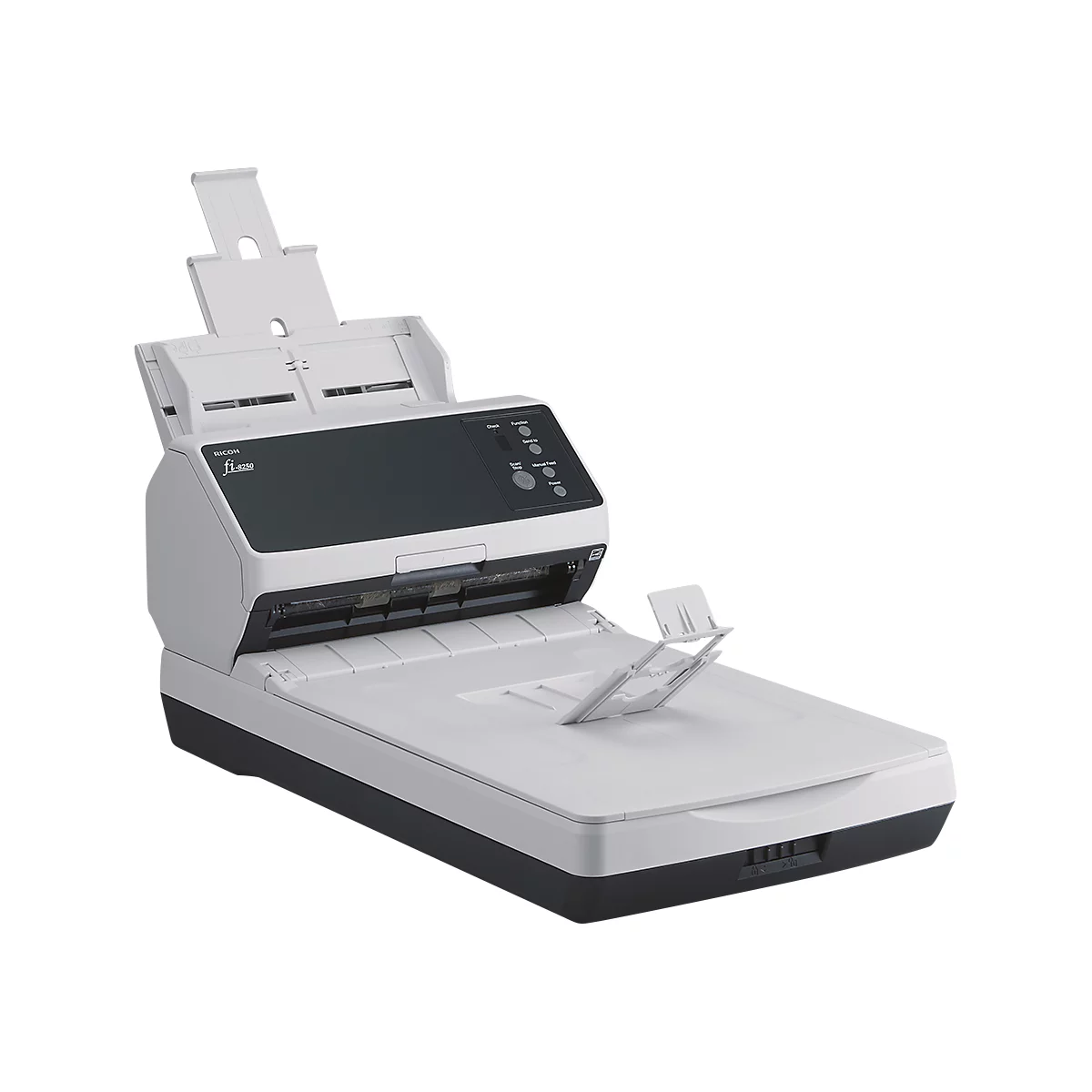 Dokumentenscanner RICOH fi-8250, Schwarzweiß/Farbe, 50 Seiten/min. & 100 Seiten/min., Duplex, USB/LAN, bis A4