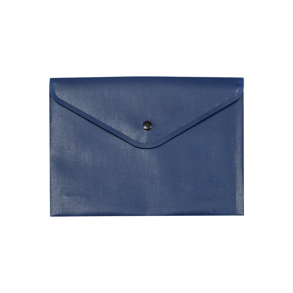 Dokumententasche FolderSys, schwarzer Druckknopfverschluss, Polypropylen, Format A5, blau, 10 Stück