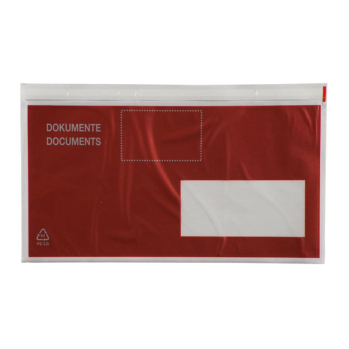 Dokumententasche Novafix, selbstklebend, Format C5/C6, Fenster rechts, LDPE, 250 Stück