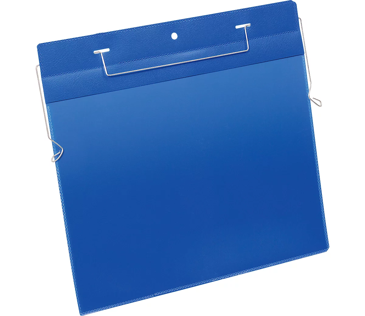 Dokumententaschen mit Drahtbügel, B 297 x H 210 mm (A4 quer), 50 Stück, blau