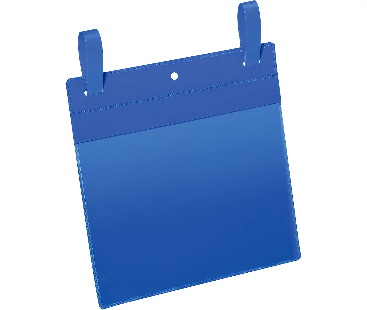 Dokumententaschen mit Lasche, B 210 x H 148 mm (A5 quer), 50 Stück, blau