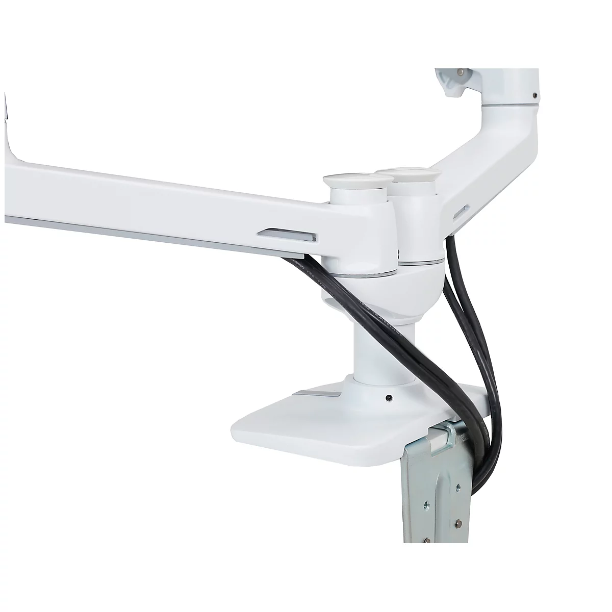 Doppel-Monitorarm ERGOTRON LX, f. zwei Bildschirme nebeneinander, bis 27', 360°-Rotation, Tischhalterung, weiß