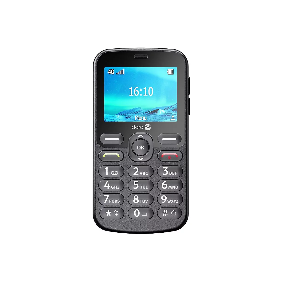 DORO 1880 - 4G Feature Phone / Interner Speicher 17 MB - microSD slot - 320 x 240 Pixel - rear camera 0,3 MP - Schwarz