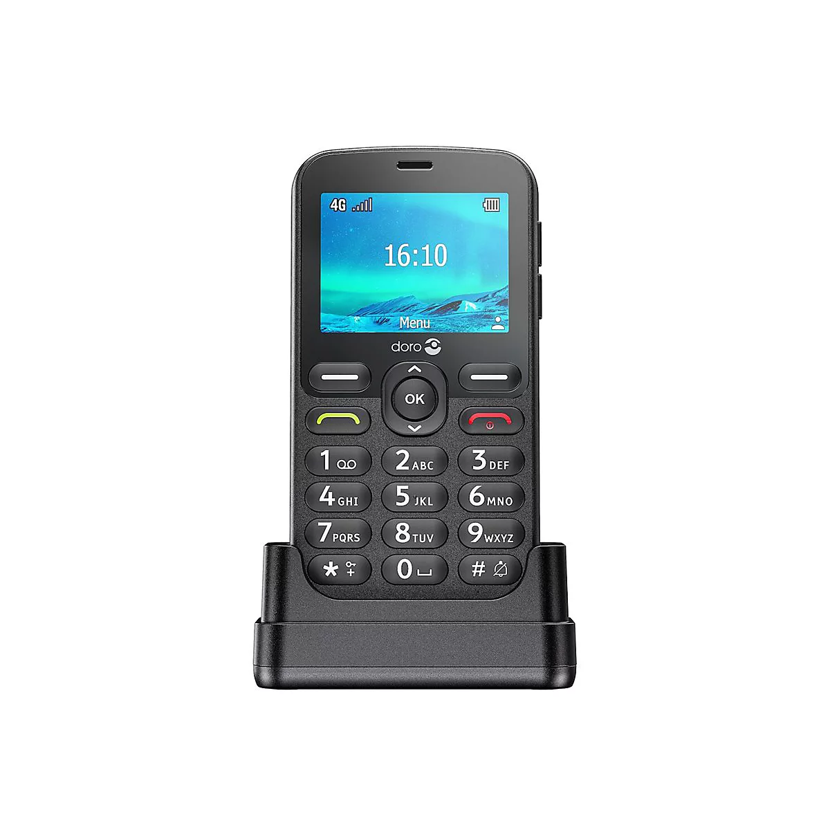 DORO 1880 - 4G Feature Phone / Interner Speicher 17 MB - microSD slot - 320 x 240 Pixel - rear camera 0,3 MP - Schwarz