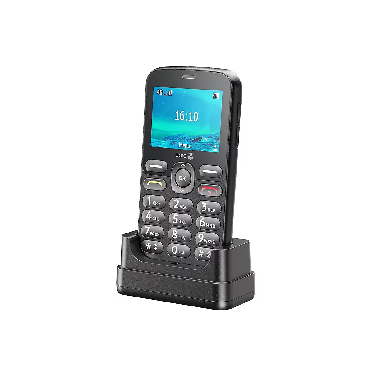 DORO 1880 - 4G Feature Phone / Interner Speicher 17 MB - microSD slot - 320 x 240 Pixel - rear camera 0,3 MP - Schwarz