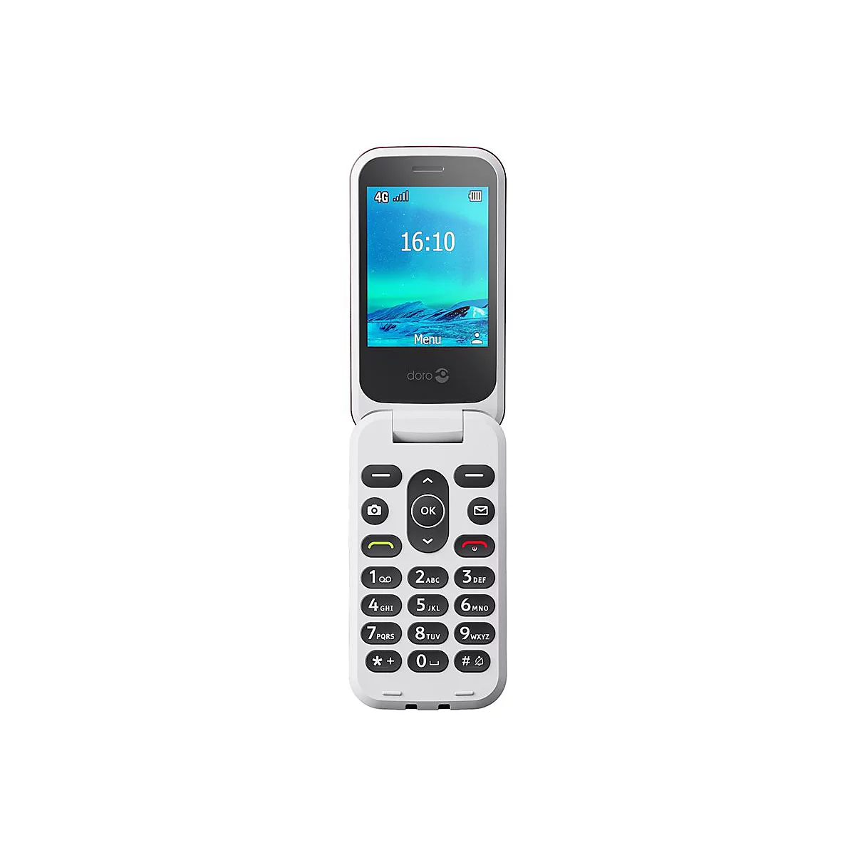 DORO 2820 - 4G Feature Phone / Interner Speicher 17 MB - microSD slot - 320 x 240 Pixel - rear camera 0,3 MP - Rot
