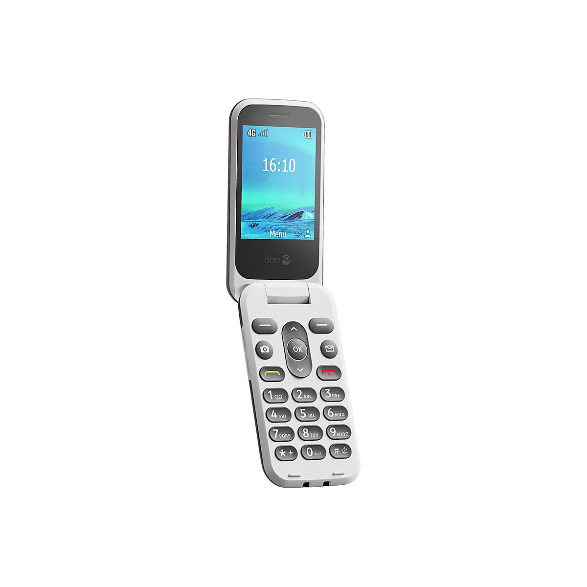 DORO 2880 - 4G Feature Phone / Interner Speicher 17 MB - microSD slot - 320 x 240 Pixel - rear camera 0,3 MP - Schwarz / Weiß