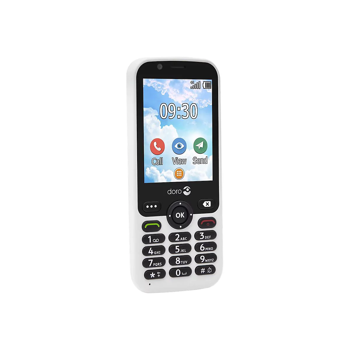 DORO 7010 - 4G Feature Phone - microSD slot - 320 x 240 Pixel - rear camera 3 MP - weiß