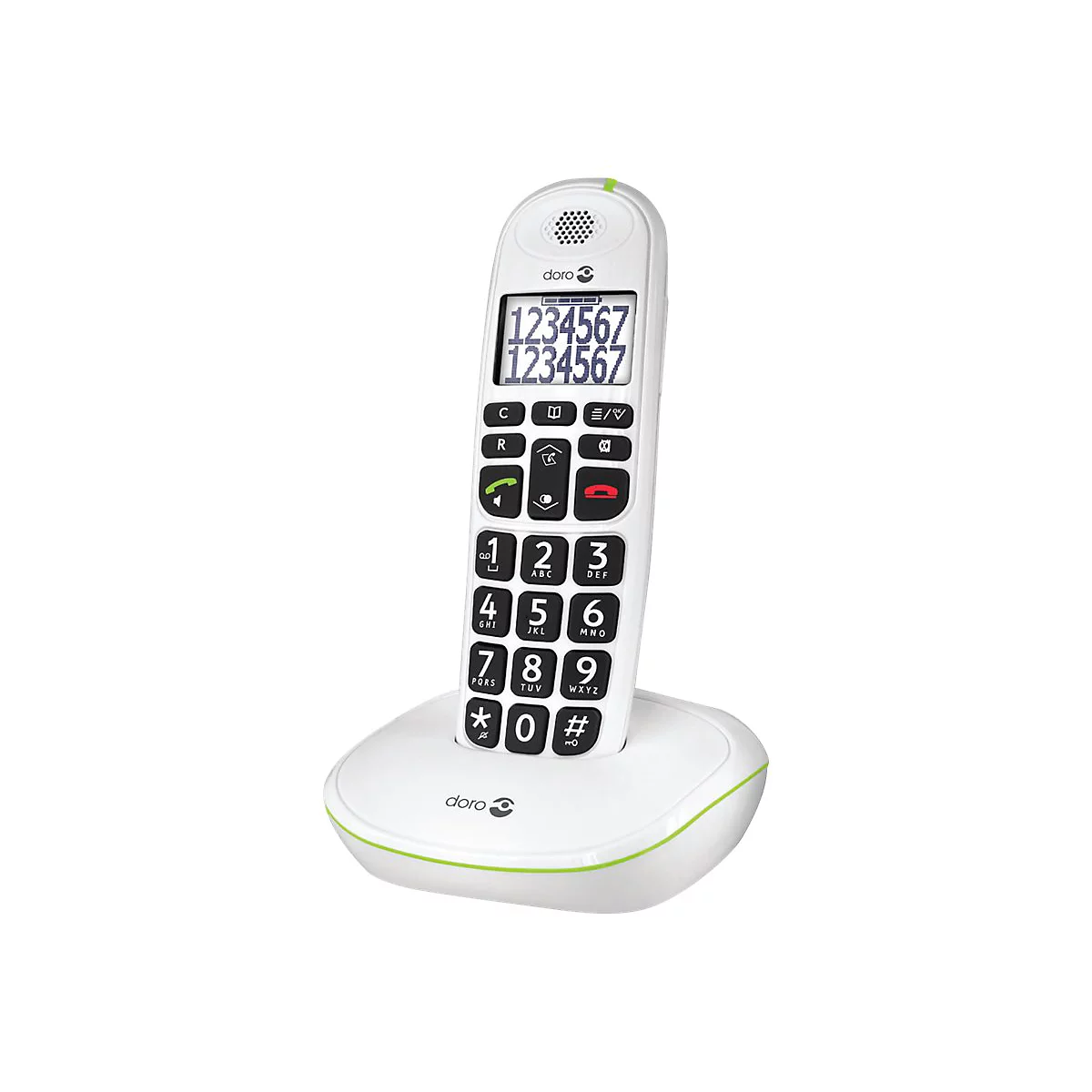 DORO PhoneEasy 110 - Schnurlostelefon mit Rufnummernanzeige/Anklopffunktion - DECTGAP - weiß