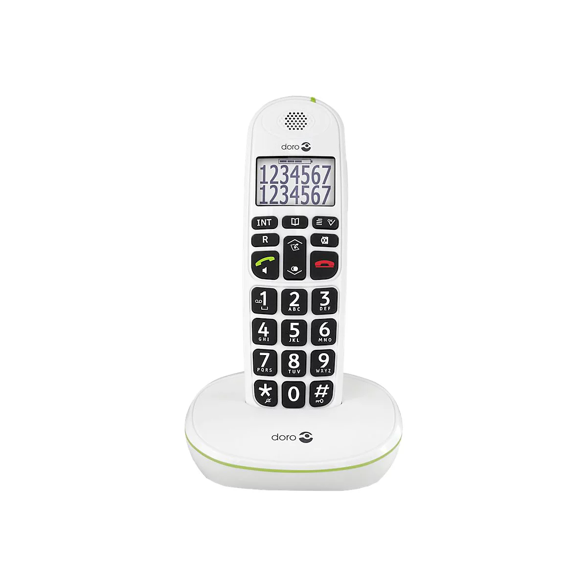 DORO PhoneEasy 110 - Schnurlostelefon mit Rufnummernanzeige/Anklopffunktion - DECTGAP - weiß