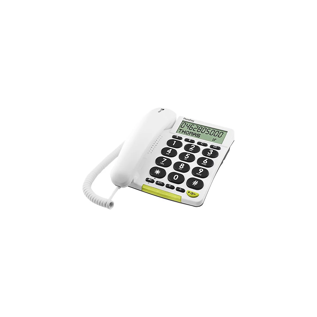 DORO PhoneEasy 312cs - Telefon mit Schnur mit Rufnummernanzeige - weiß