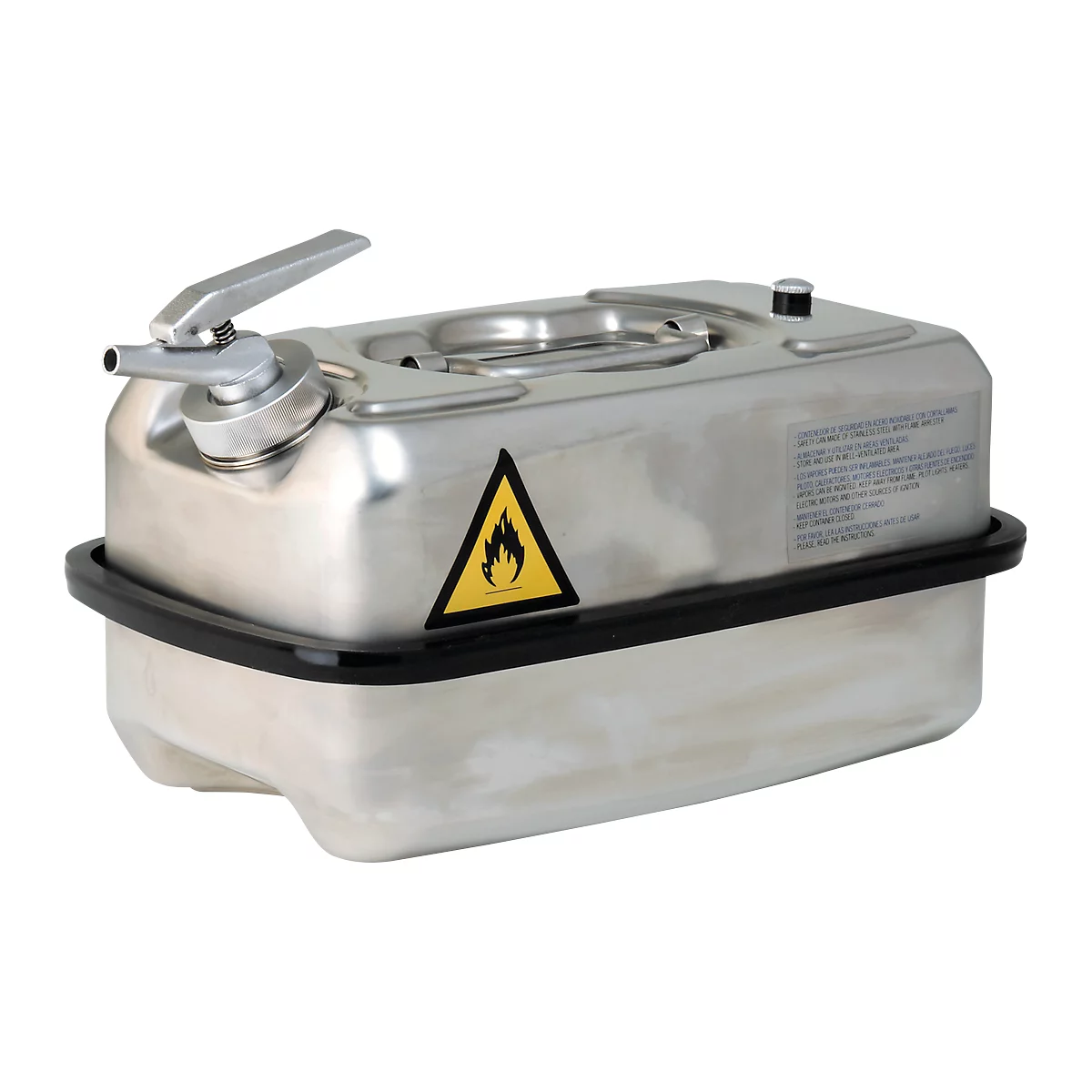 Doseer jerrycan, van rvs, 10 l