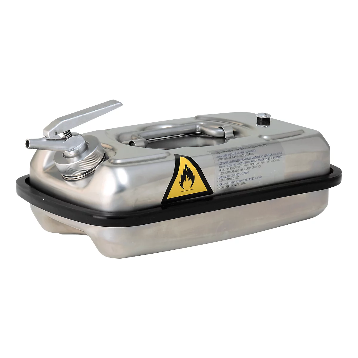 Doseer jerrycan, van rvs, 5 l