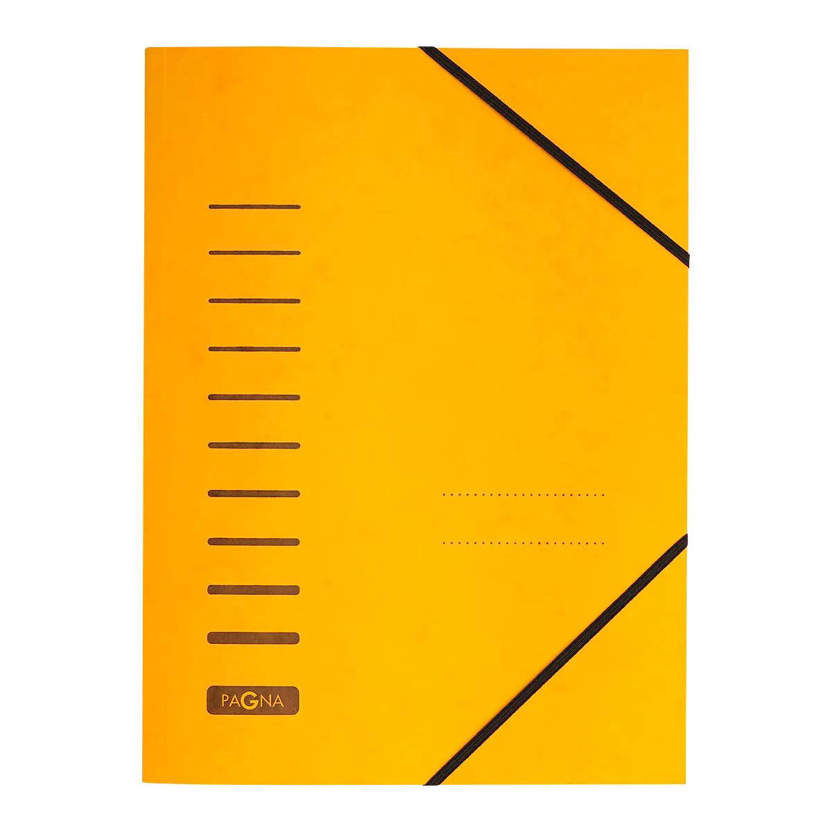 Dossier à élastique PAGNA, format A4, fermeture élastique, 25 p., jaune