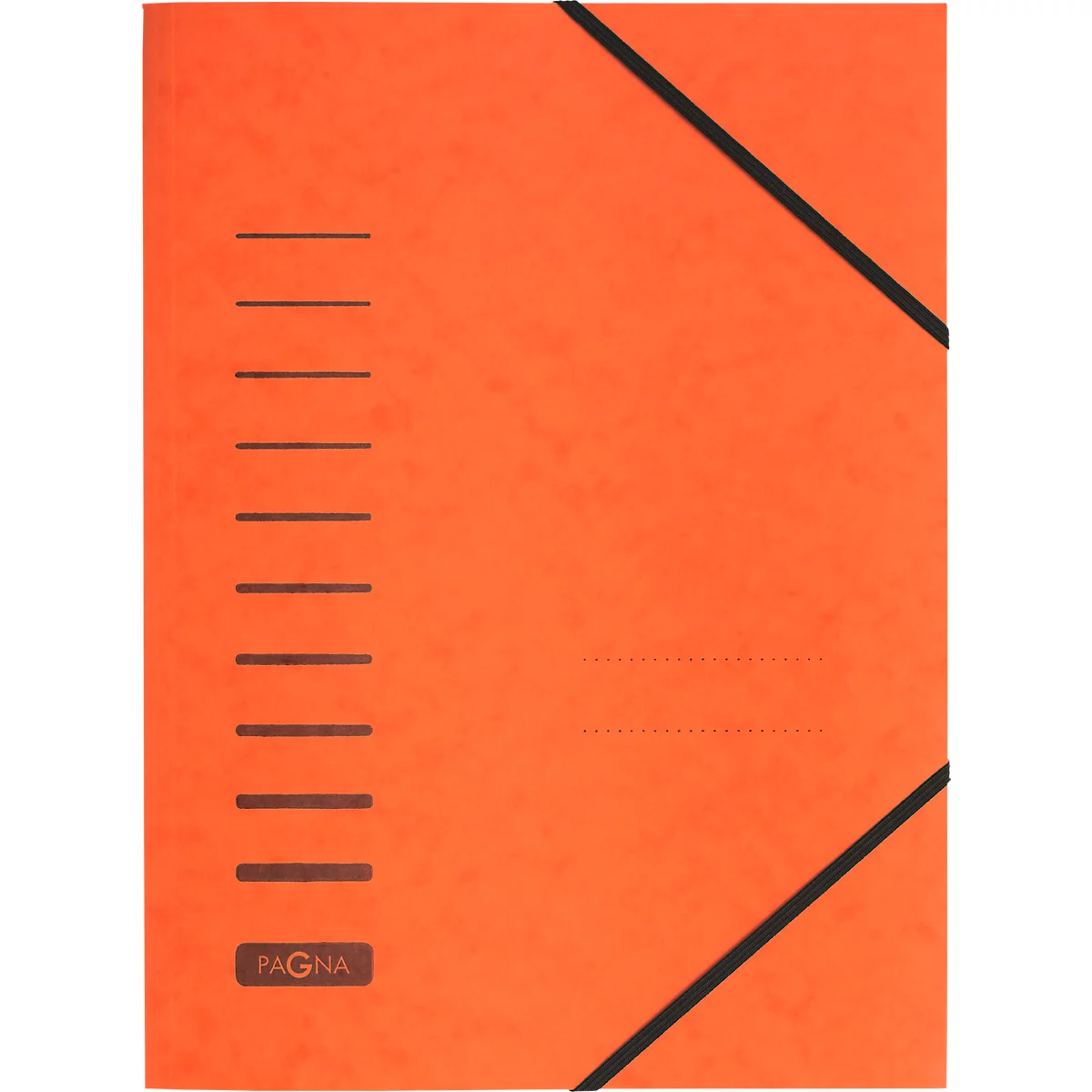 Dossier à rabat en coin élastique PAGNA, format A4, fermeture élastique, 25 p., orange