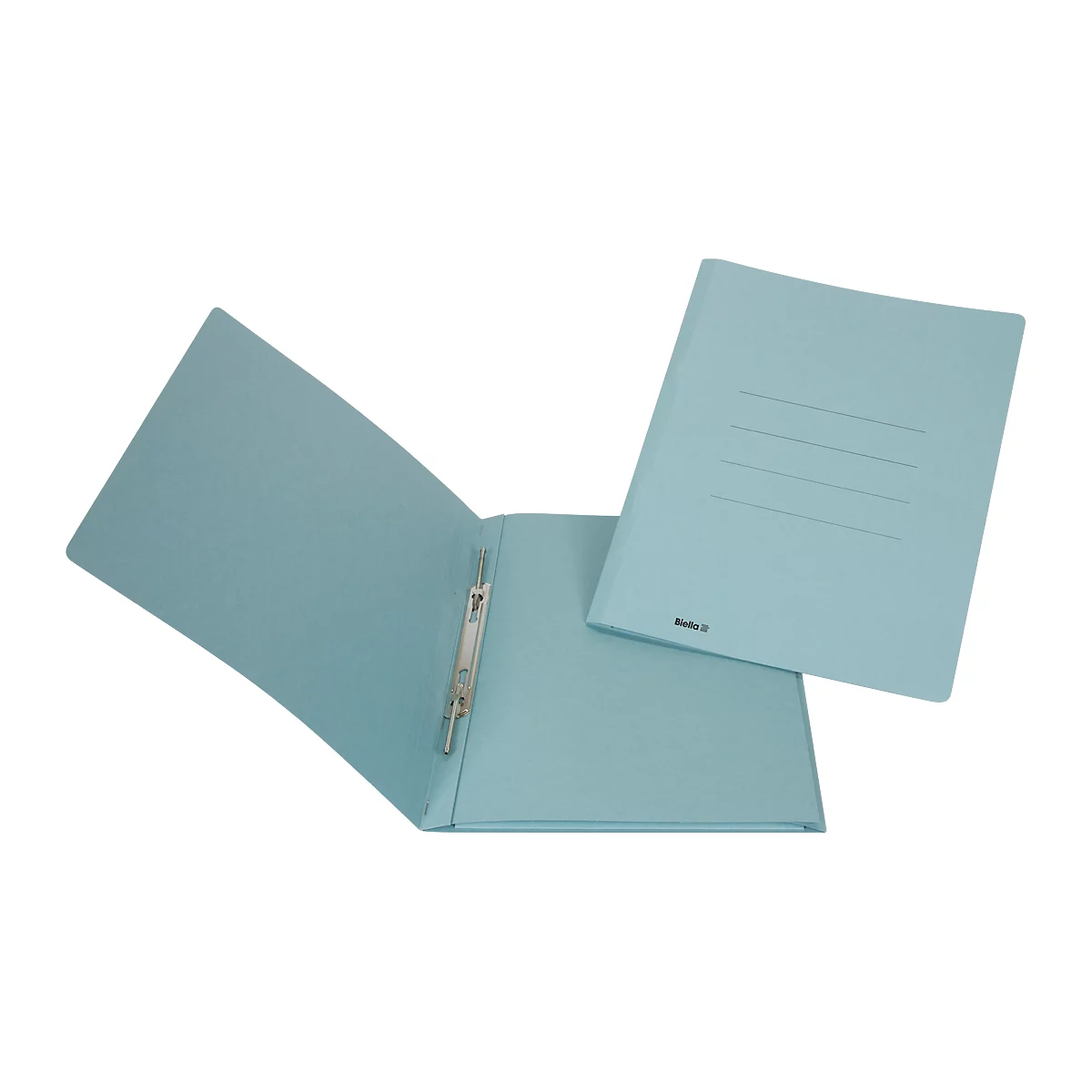 Dossier rapide Biella Praxis, DIN A4, jusqu'à 250 feuilles, pour feuilles perforées &amp; non perforées, L 340 x l 250 x H 3 mm, carton, bleu