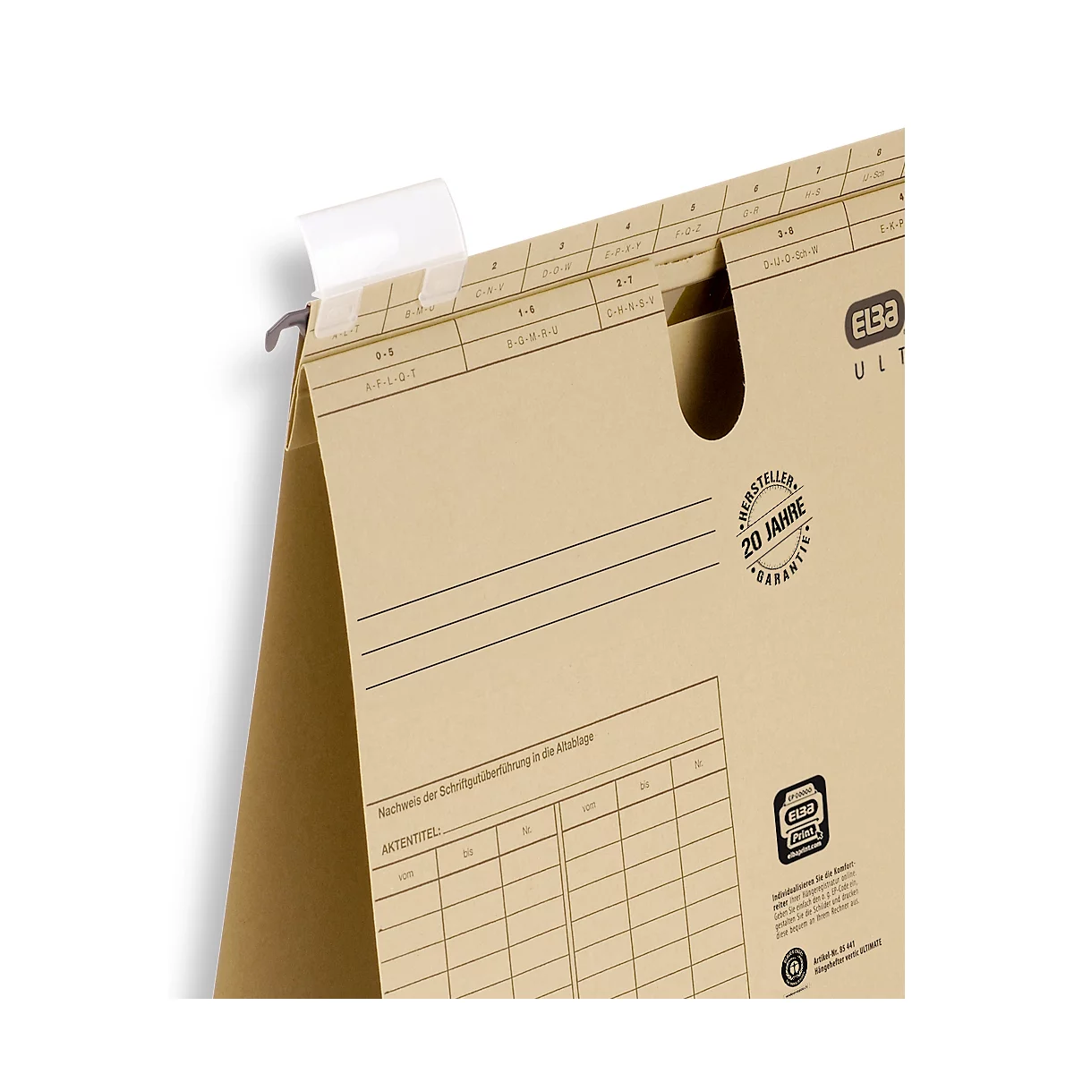 Dossier suspendu avec reliure en métal ELBA vertic® ULTIMATE, format A4, avec ouverture pour le pouce, 50 p.