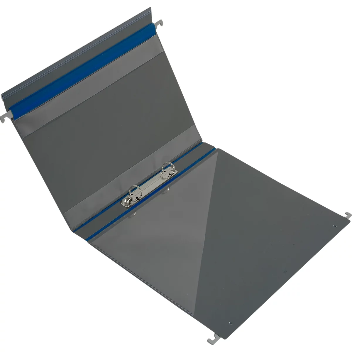 Dossier suspendu BOI PMH2R, DIN A4, mécanisme à anneaux, L 347 x H 270 mm, bleu