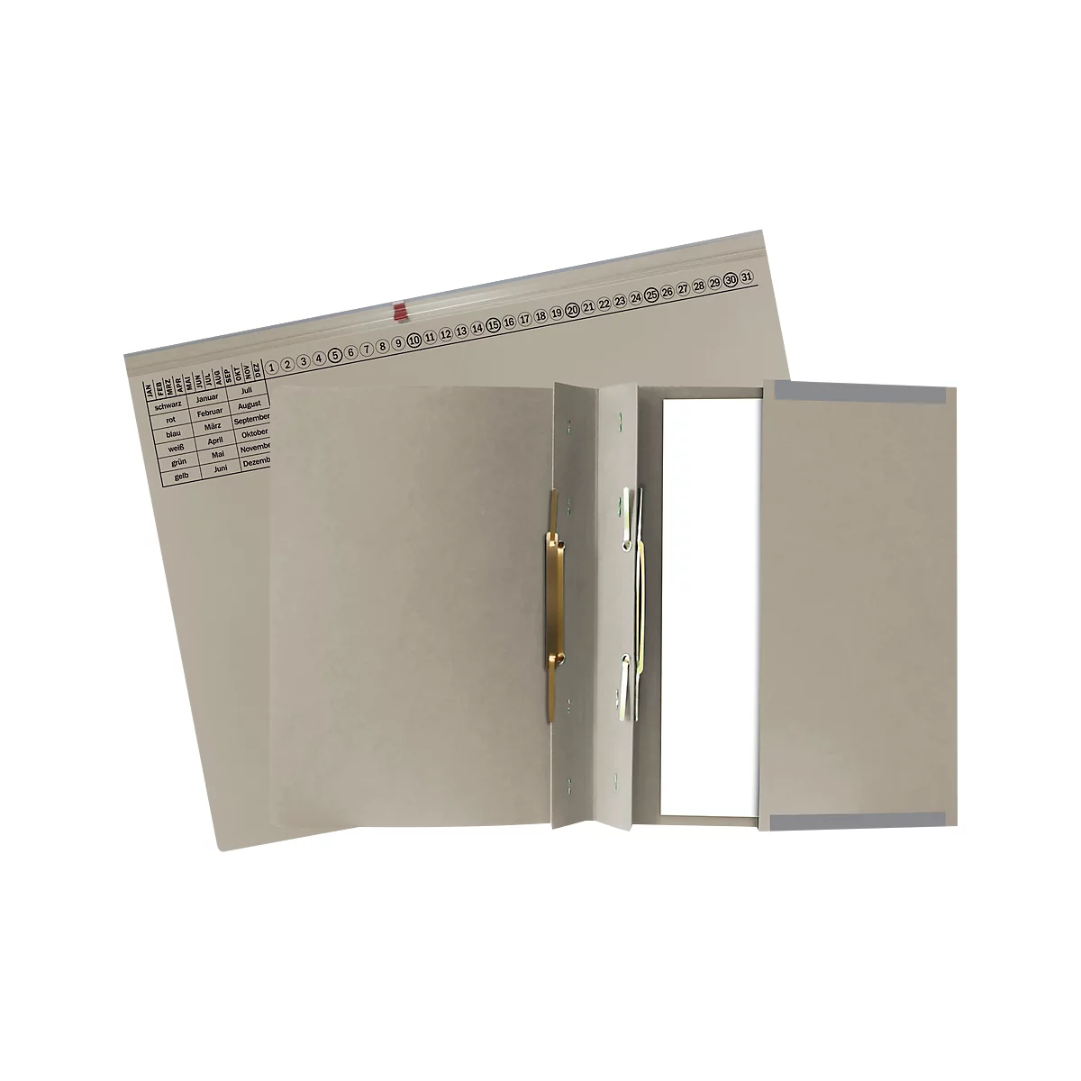 Dossier suspendu Exacompta, pour 2 agrafages à gauche, plié, pli extensible, impression d'organisation, Ange Bleu, carton recyclé, gris, 25 pièces