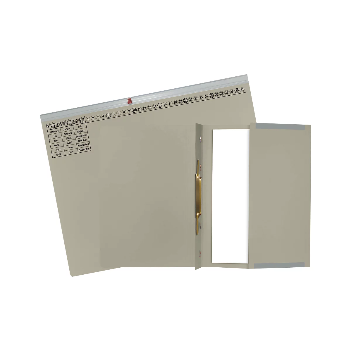 Dossier suspendu Exacompta, pour agrafage à gauche, plié, pli extensible, impression d'organisation, Ange Bleu, carton recyclé, gris, 25 pièces