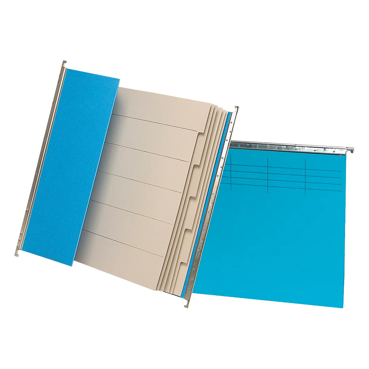 Dossier suspendu pour projets Biella Original, pour DIN A4, L 370 x l 295 x H 10,5 mm, carton, bleu