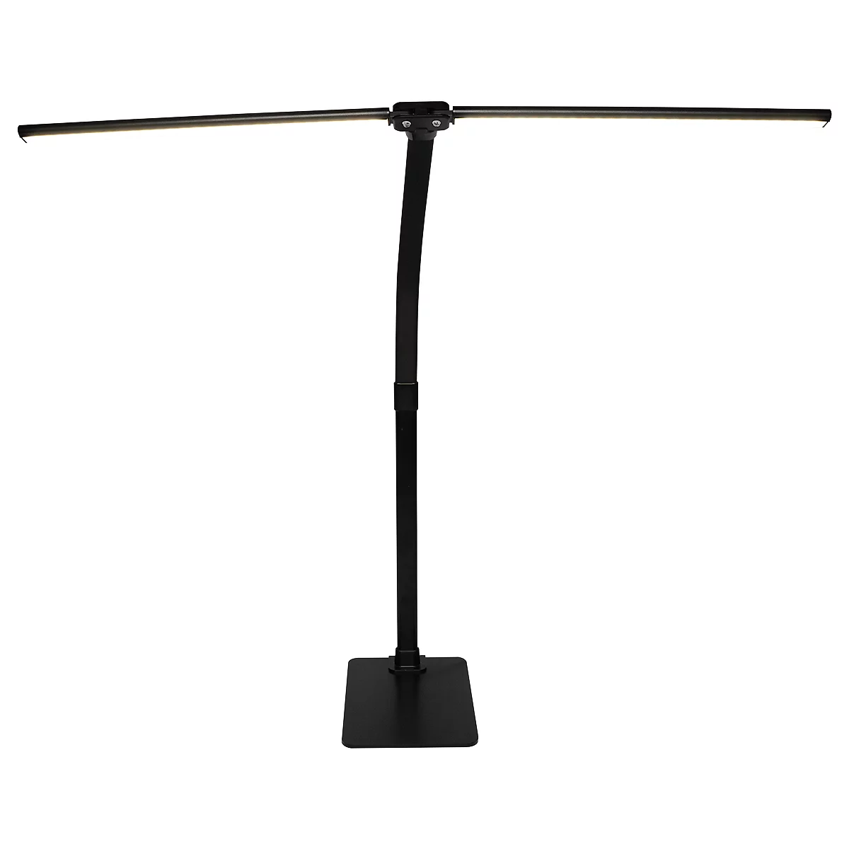DOTLUX LED-Schreibtischleuchte TWIN, 20W, COLORselect 3000 - 6500K, dimmbar, 120° Abstrahlwinkel, L 800 x B 33 x H 680 mm, schwarz
