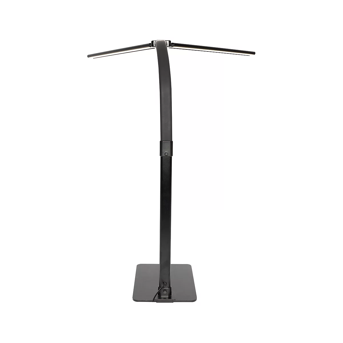 DOTLUX LED-Schreibtischleuchte TWIN, 20W, COLORselect 3000 - 6500K, dimmbar, 120° Abstrahlwinkel, L 800 x B 33 x H 680 mm, schwarz