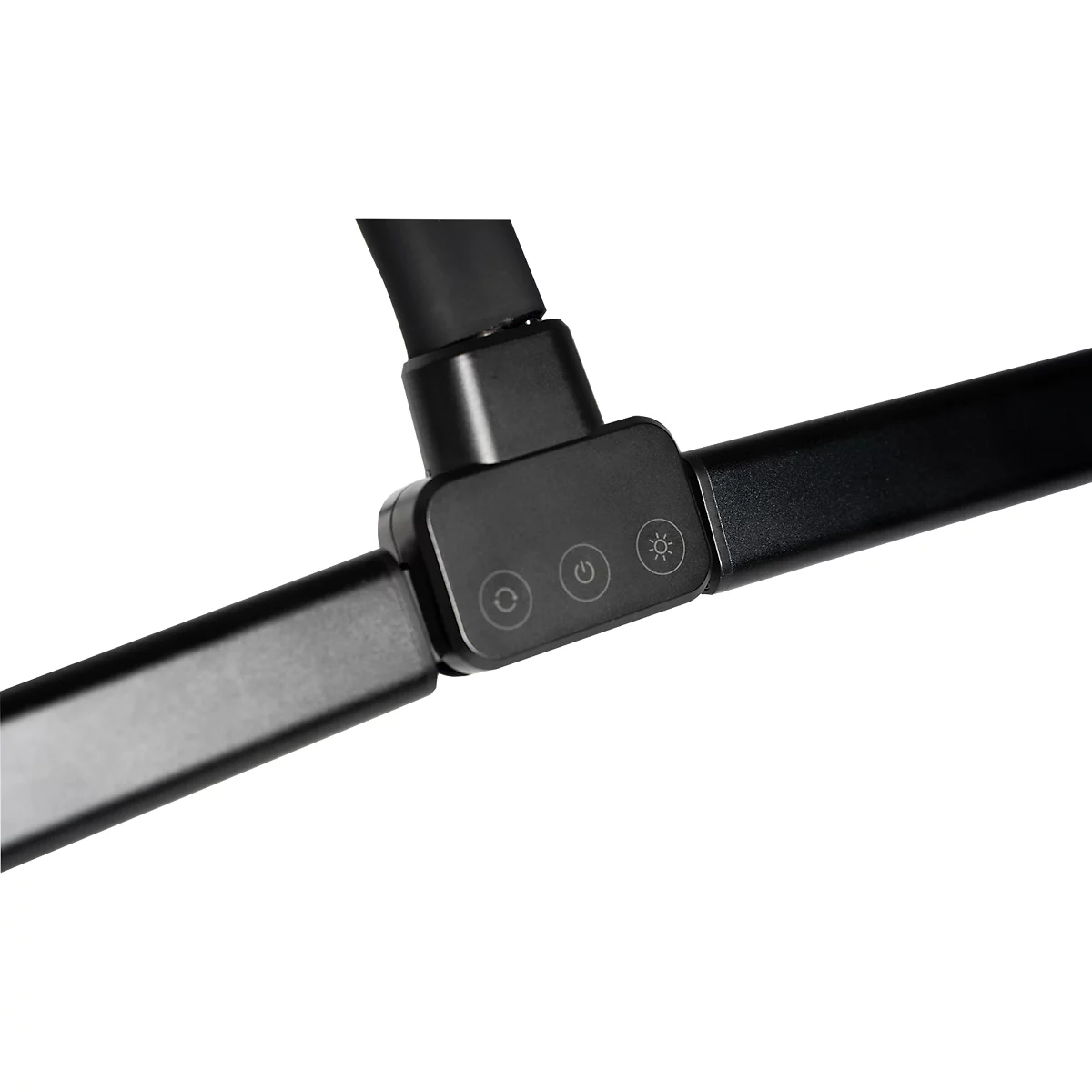 DOTLUX LED-Schreibtischleuchte TWIN, 20W, COLORselect 3000 - 6500K, dimmbar, 120° Abstrahlwinkel, L 800 x B 33 x H 680 mm, schwarz