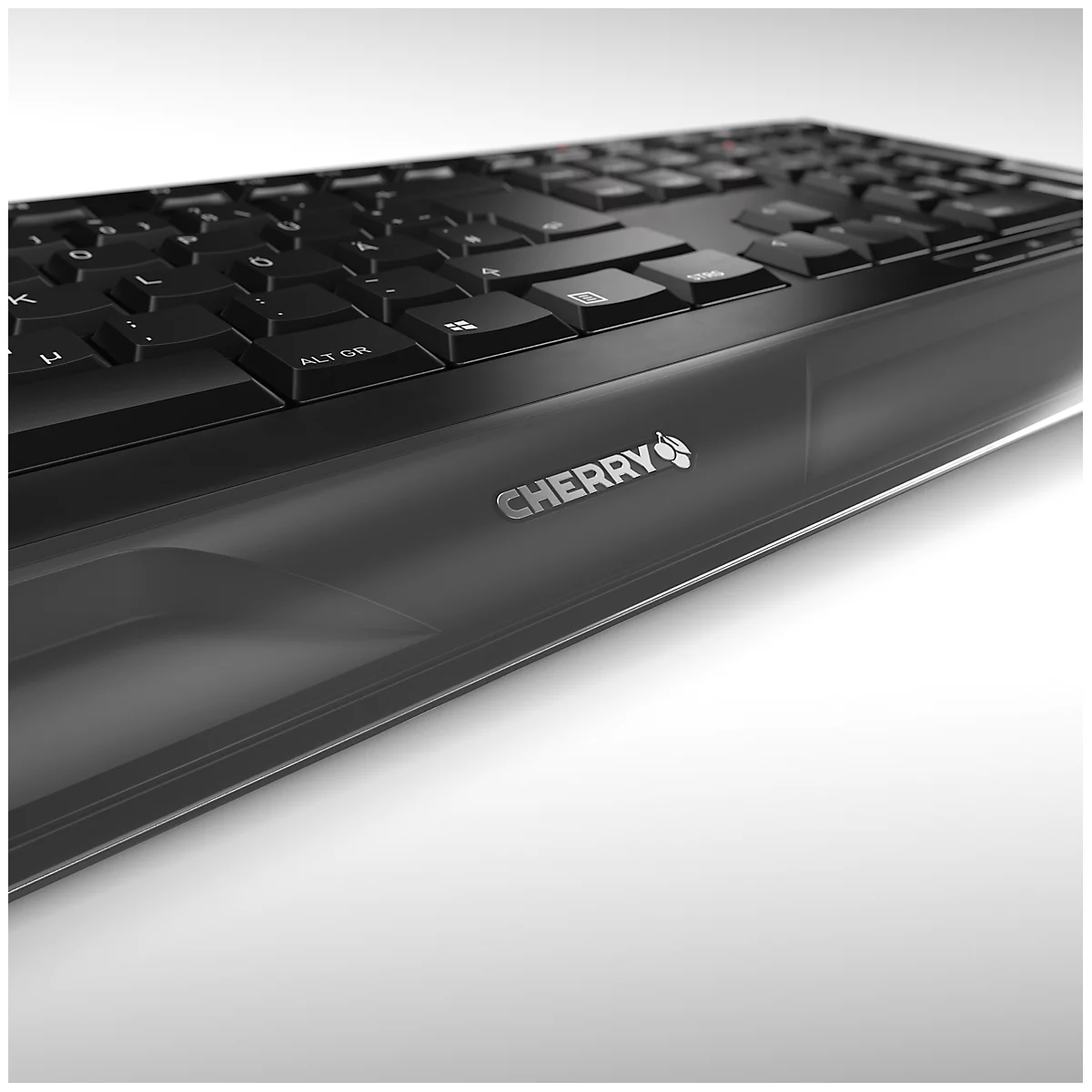 Draadloos toetsenbord met muis CHERRY GENTIX DESKTOP, ergonomisch, QWERTY-toetsenbord, muis met 6 knoppen, scrollwiel, 1000/2000 dpi, tot 10 m, USB-ontvanger