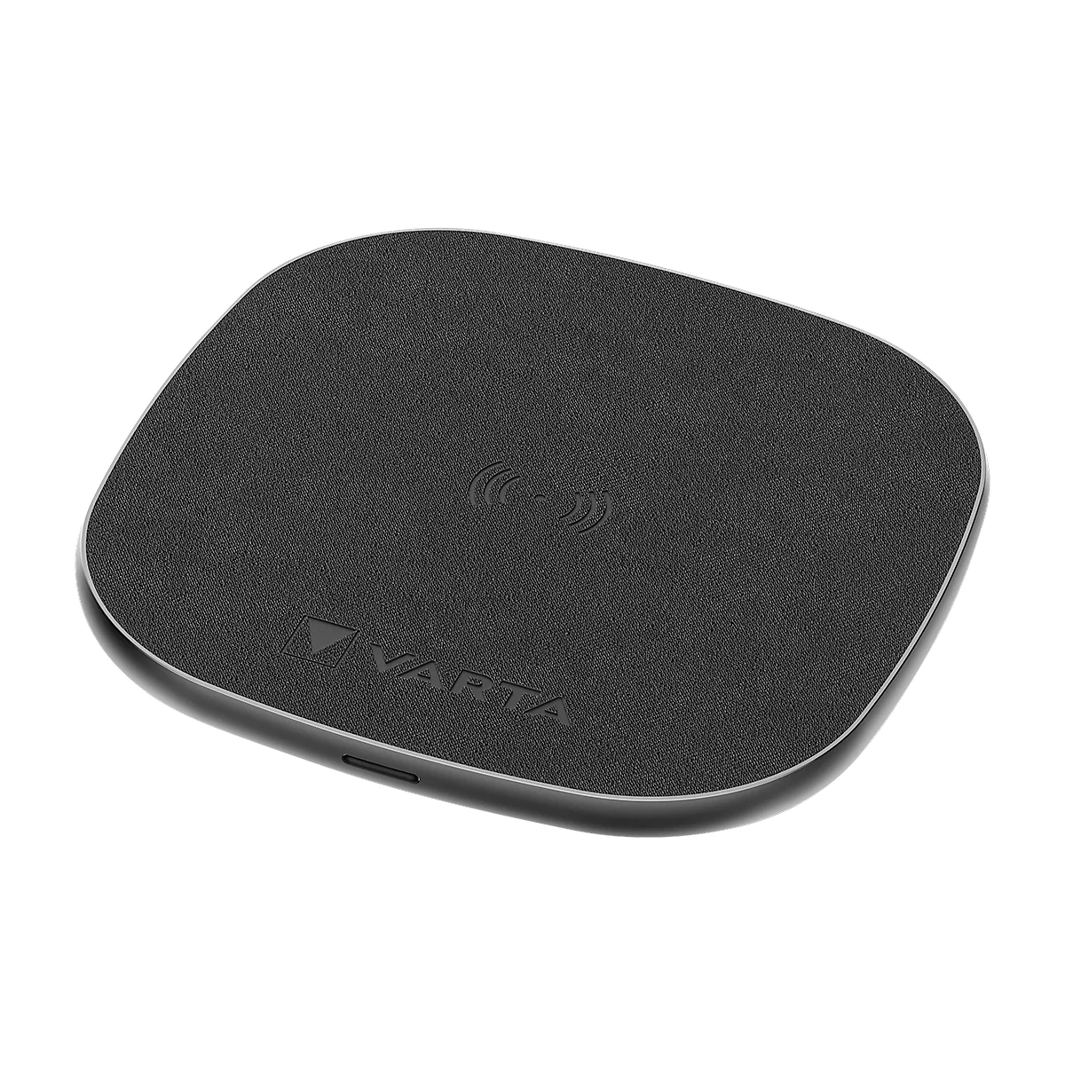 Draadloze oplader Varta Pro, snel opladen 15 W, voor Qi-compatibele apparaten, USB Type C (incl. kabel), B 100 x D 100 x H 65 mm, zwart