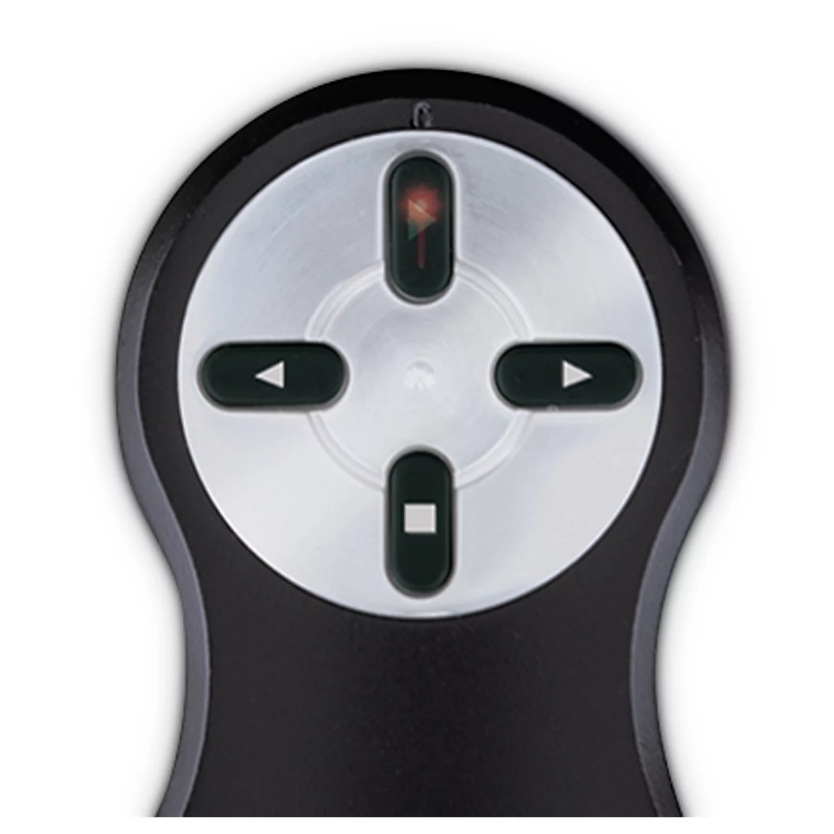 Draadloze Presenter Kensington 33374EU, rode laserpointer klasse 2, bereik tot 20 m, 4 knoppen, USB-ontvanger, zwart-zilver, incl. batterijen.