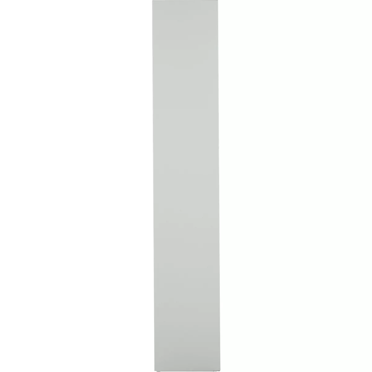 Een lichtgrijs rechthoek tegen een witte achtergrond.