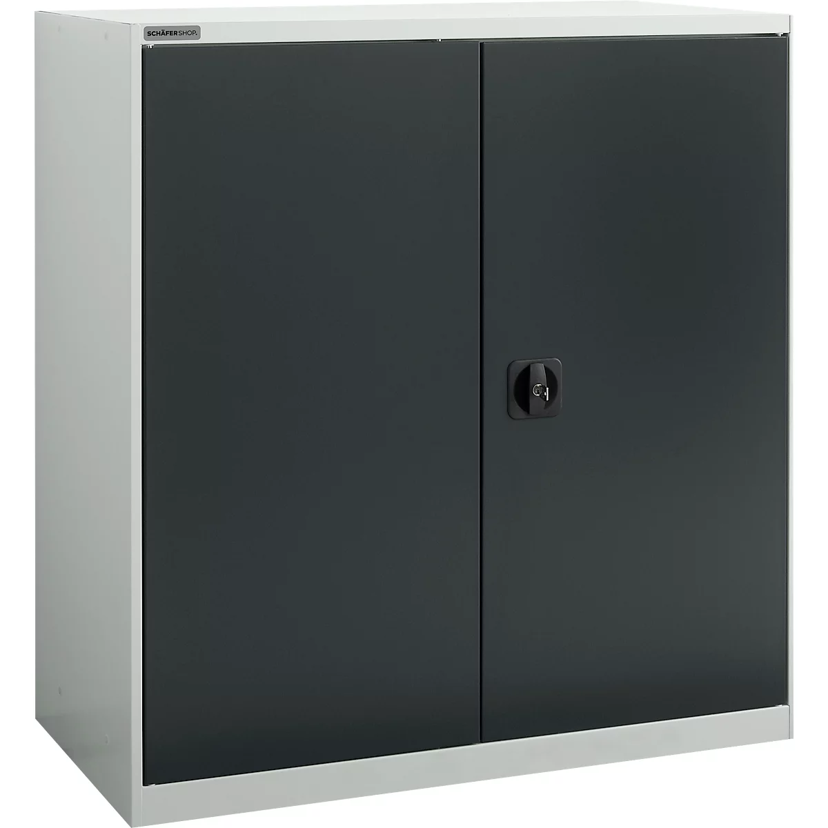 Draaideurkast Schäfer Shop Select MS-i 12409, plaatstaal, B 950 x D 400 x H 1215 mm, 3 OH, lichtgrijs/antracietgrijs, tot 150 kg 