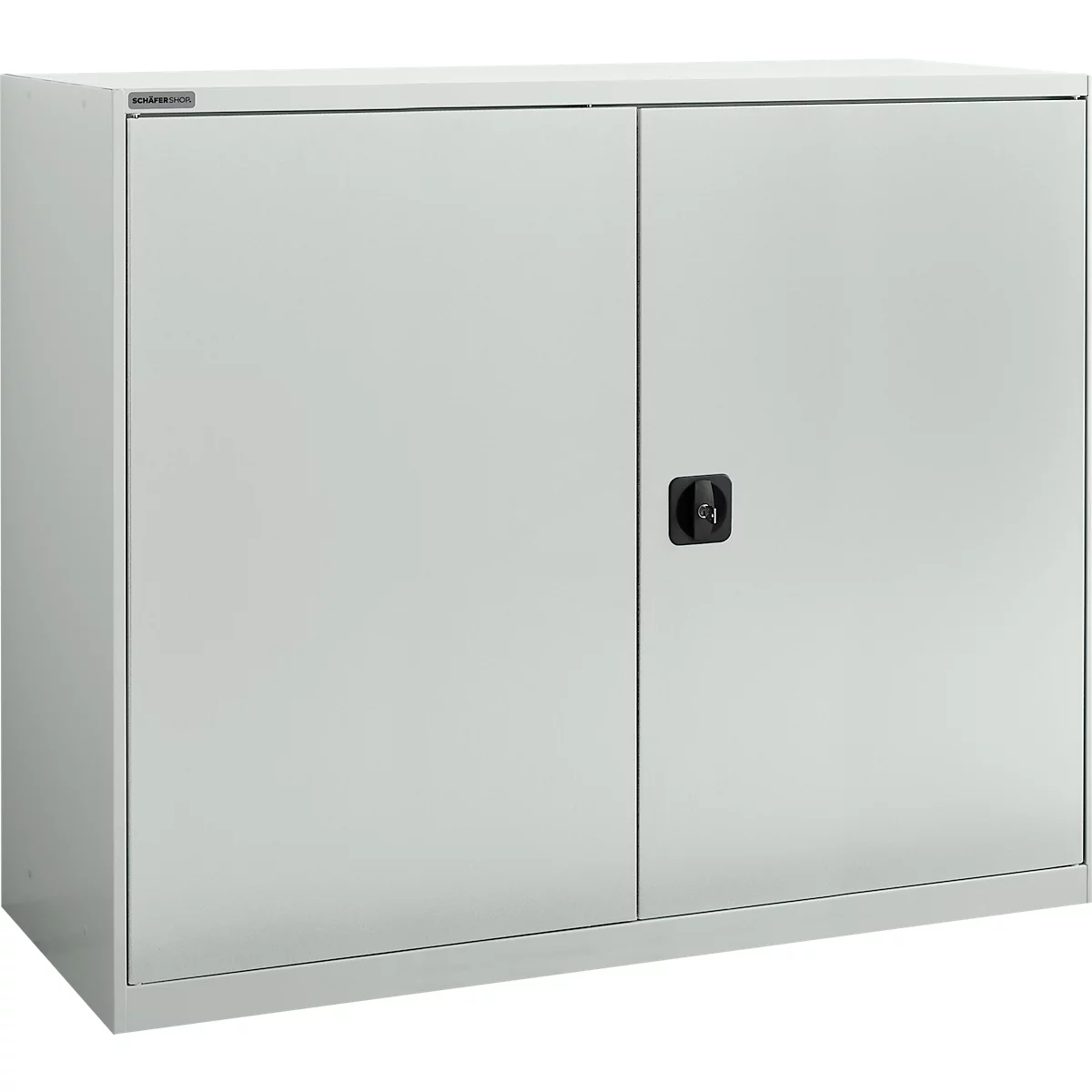 Draaideurkast Schäfer Shop Select MS-i 12412, plaatstaal, B 1200 x D 400 x H 1215 mm, 3 OH, lichtgrijs, tot 150 kg 