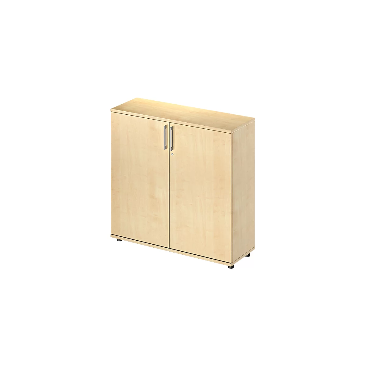 Draaideurkast TETRIS WOOD – B 1200 x D 421 x H 1160 mm (hoogte inclusief glijders) – 3 OH - ahorn decor – ons merk Schäfer Shop Genius
