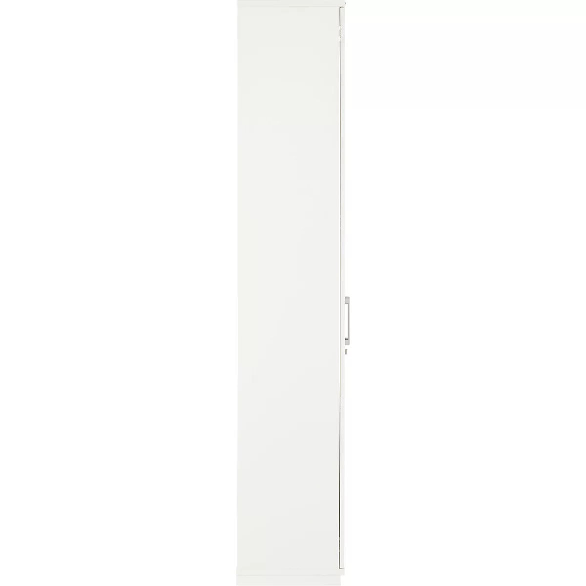 Een witte deur met een eenvoudig ontwerp, tegen een neutrale achtergrond.