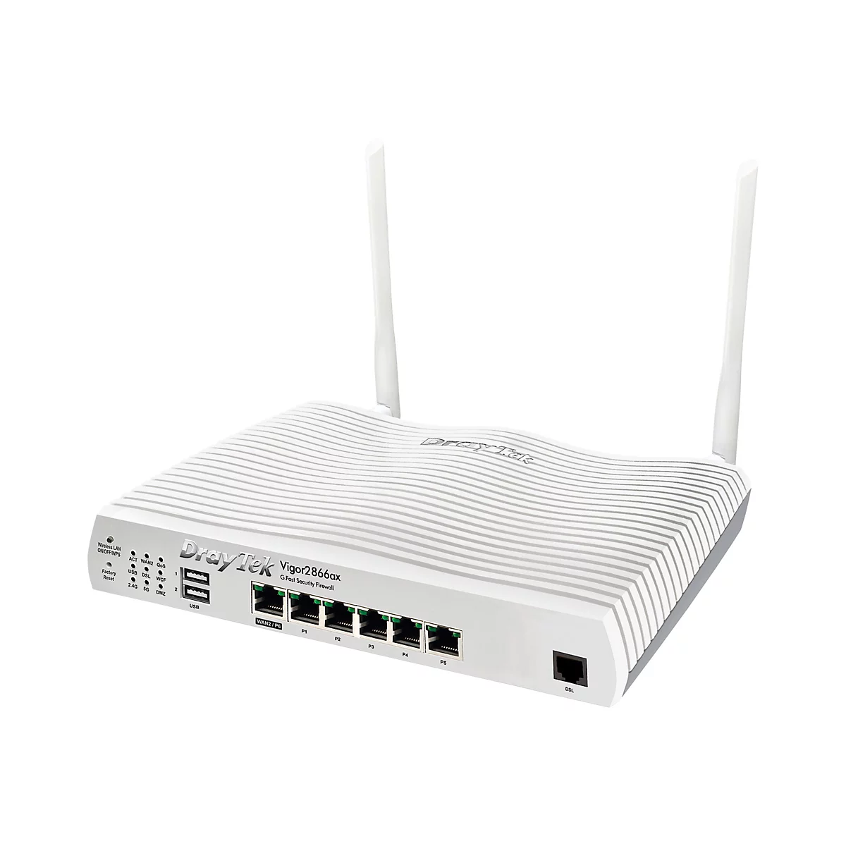 Draytek Vigor 2866ax - Wireless Router - DSL-Modem - 802.11a/b/g/n/ac/ax - Desktop, wandmontierbar