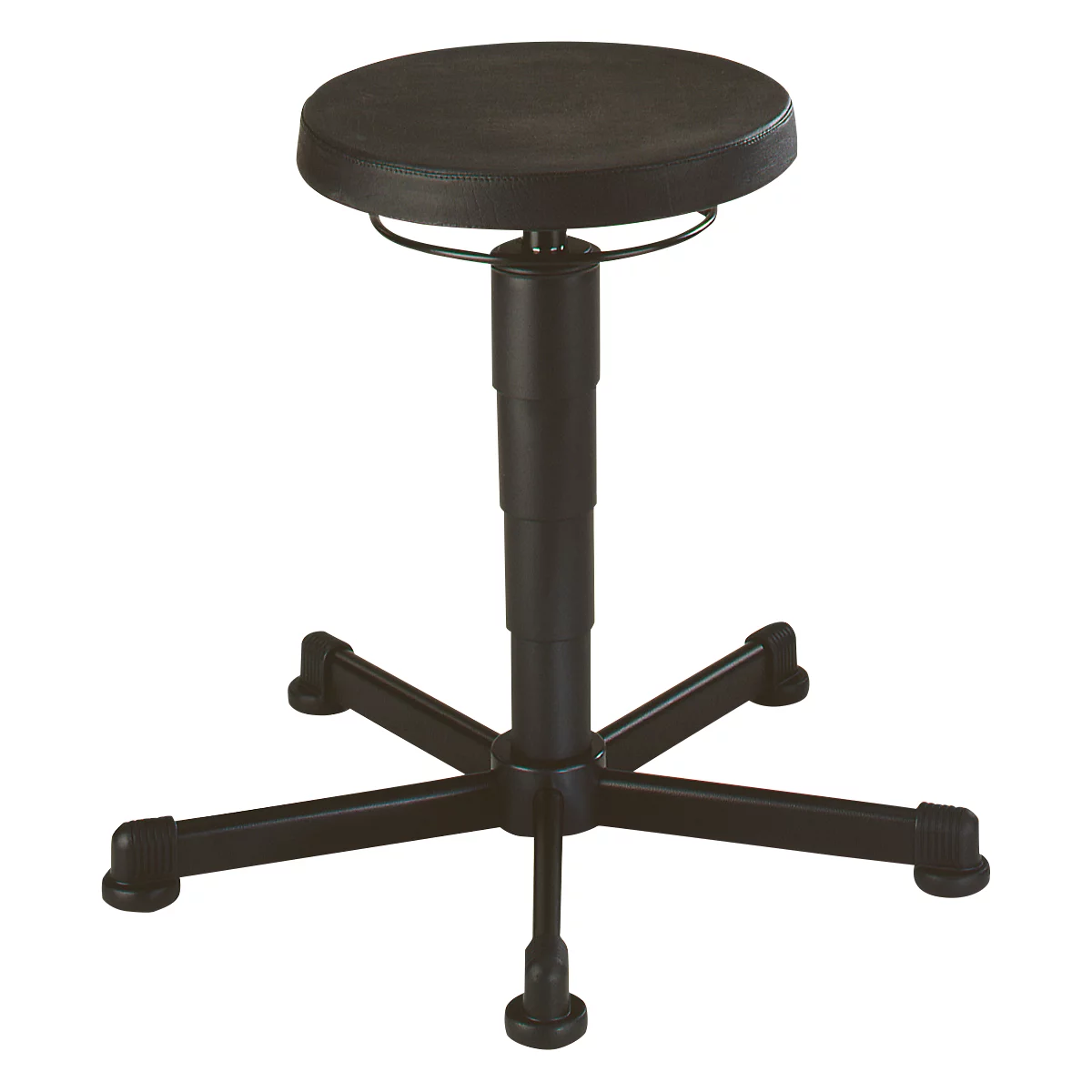 Drehhocker 9467, mit Gleitern, Sitz Integralschaum