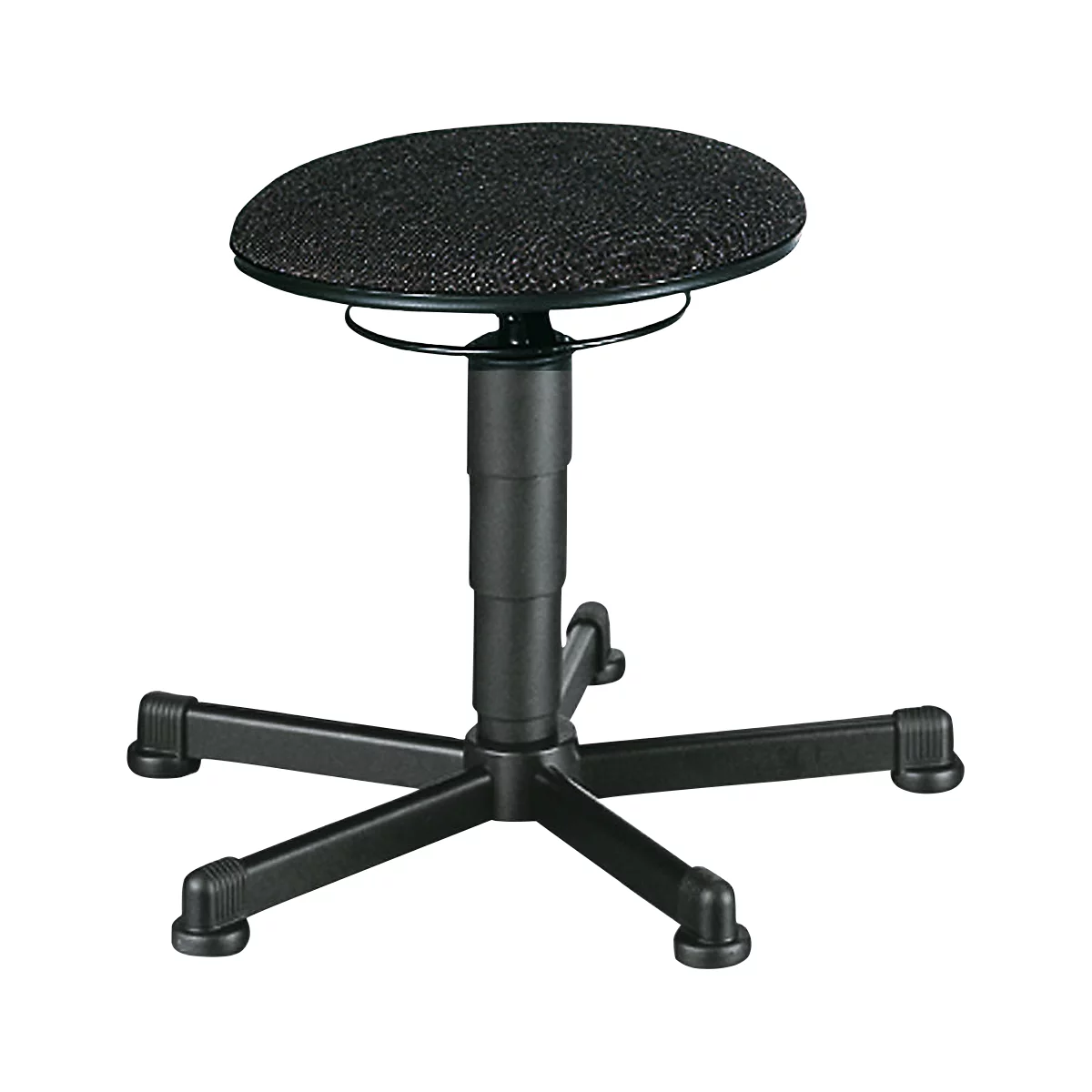 Drehhocker 9467, mit Gleitern, Sitz Stoff