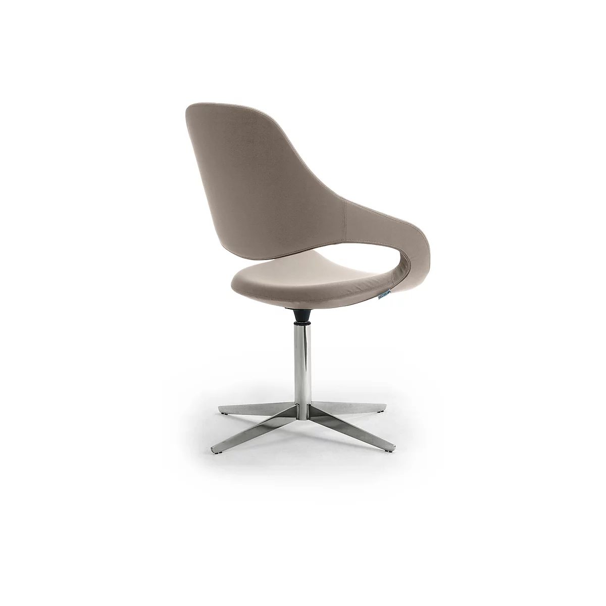 Drehsessel SAMBA, belastbar bis 200 kg, Hochlehner, grau