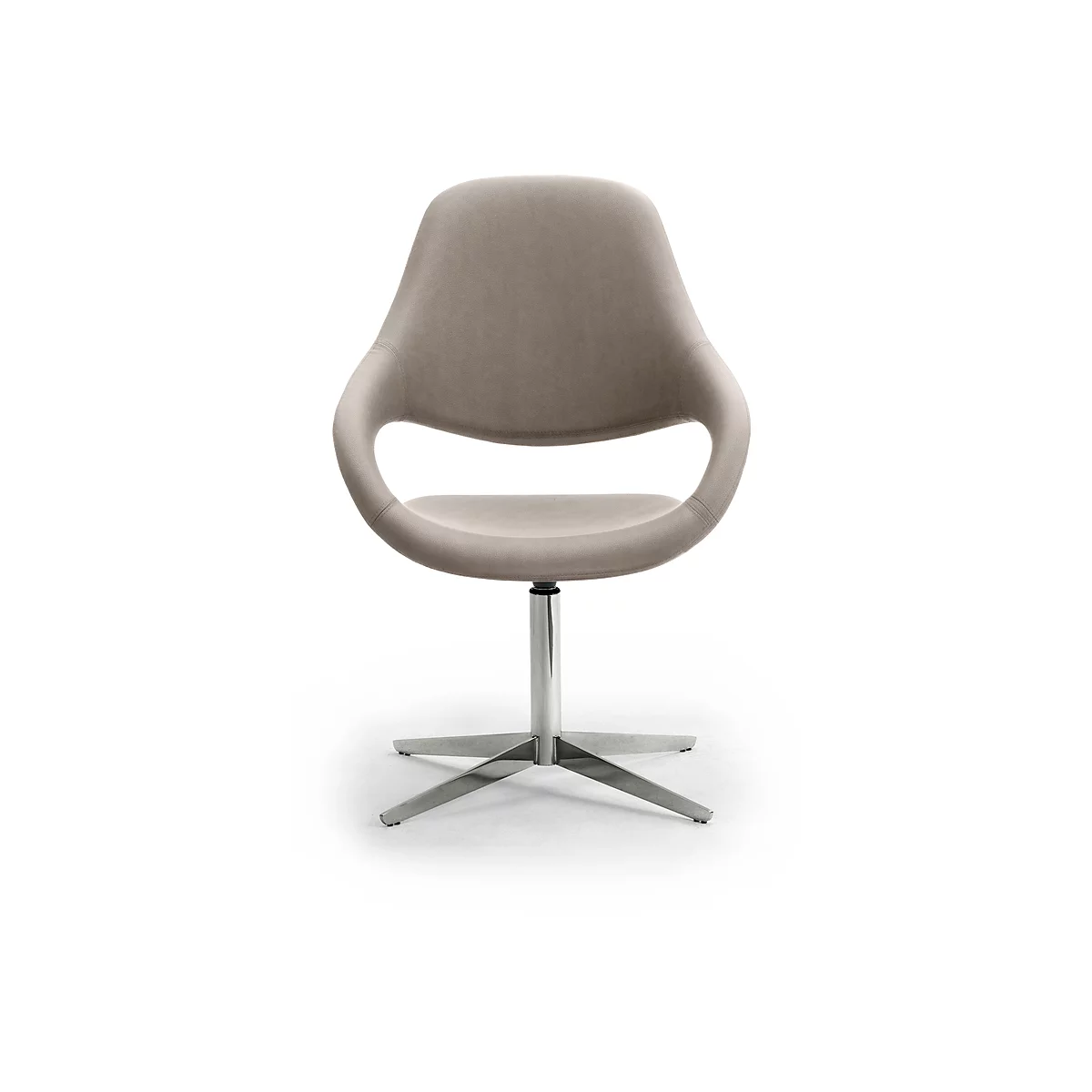 Drehsessel SAMBA, belastbar bis 200 kg, Hochlehner, grau