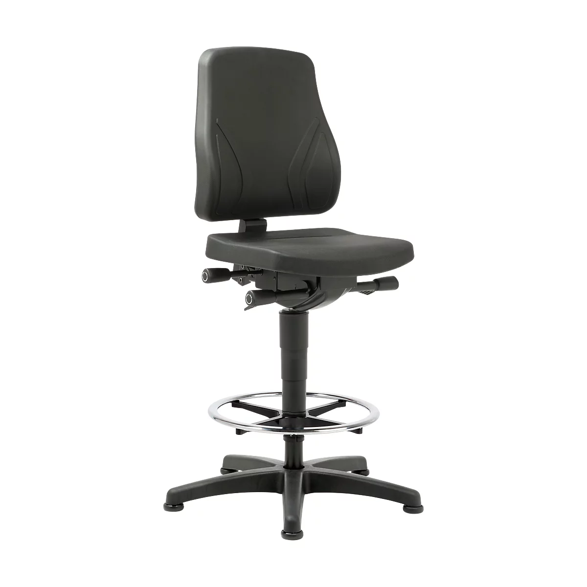 Drehstuhl All-In-One 9631, Aufstiegshilfe und Gleitern, Kunstleder, Skai schwarz