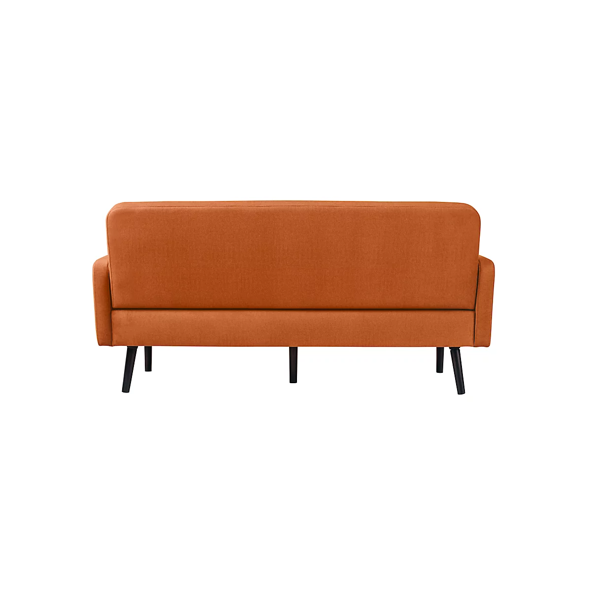 Dreisitzer Sofa meet® by Paperflow LISBOA, Stoffbezug braun, Fußgestell schwarz, B 1760 x T 815 x H 830 mm